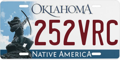 OK license plate 252VRC