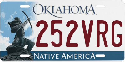 OK license plate 252VRG