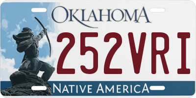 OK license plate 252VRI