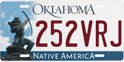 OK license plate 252VRJ