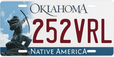 OK license plate 252VRL