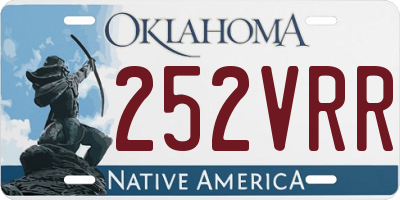 OK license plate 252VRR