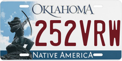 OK license plate 252VRW