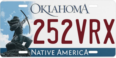 OK license plate 252VRX