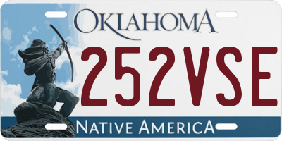 OK license plate 252VSE