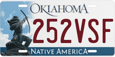 OK license plate 252VSF