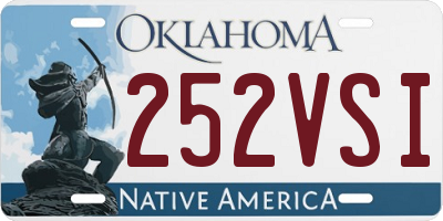 OK license plate 252VSI