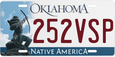 OK license plate 252VSP