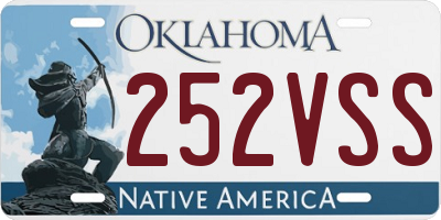 OK license plate 252VSS