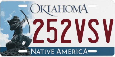 OK license plate 252VSV