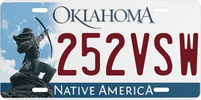 OK license plate 252VSW