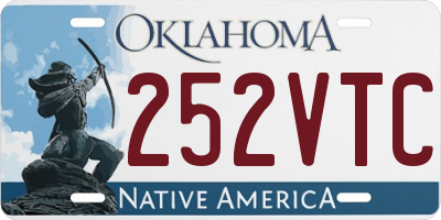 OK license plate 252VTC
