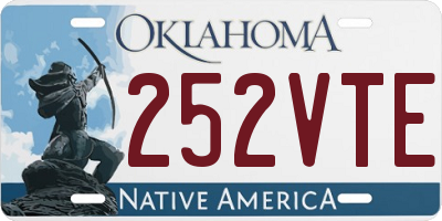 OK license plate 252VTE