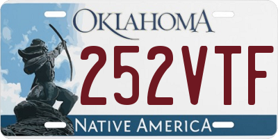 OK license plate 252VTF