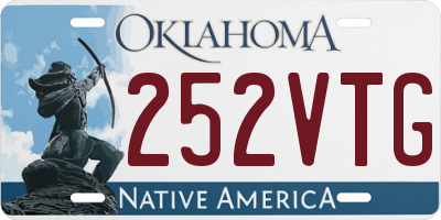 OK license plate 252VTG