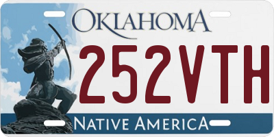 OK license plate 252VTH