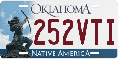 OK license plate 252VTI
