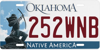OK license plate 252WNB
