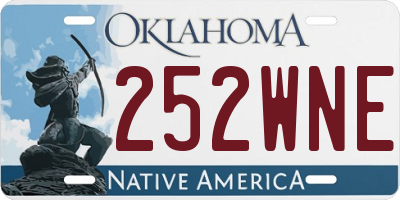 OK license plate 252WNE