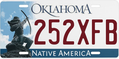OK license plate 252XFB