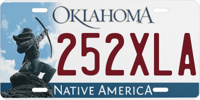 OK license plate 252XLA