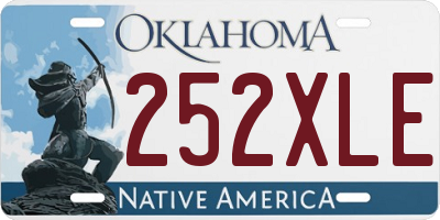OK license plate 252XLE
