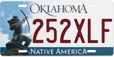 OK license plate 252XLF