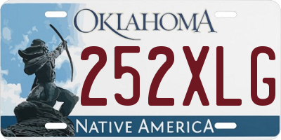 OK license plate 252XLG