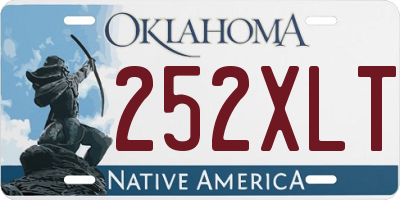 OK license plate 252XLT
