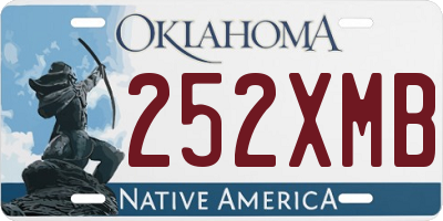OK license plate 252XMB