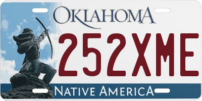 OK license plate 252XME
