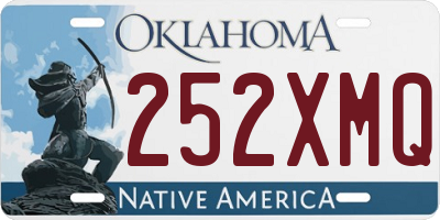 OK license plate 252XMQ