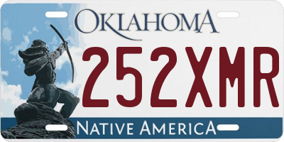 OK license plate 252XMR