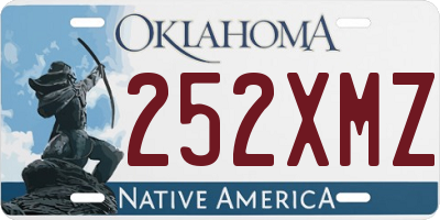 OK license plate 252XMZ