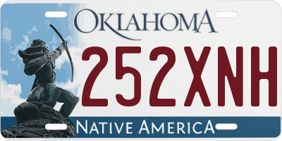 OK license plate 252XNH