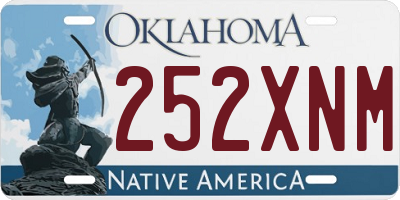 OK license plate 252XNM