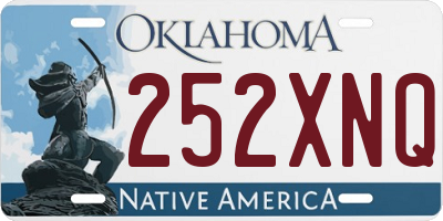 OK license plate 252XNQ