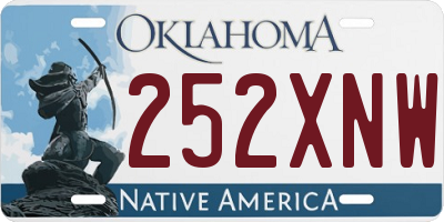 OK license plate 252XNW