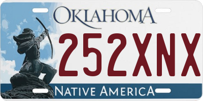OK license plate 252XNX