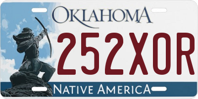 OK license plate 252XOR