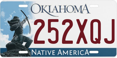 OK license plate 252XQJ