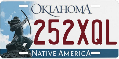 OK license plate 252XQL