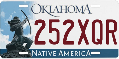 OK license plate 252XQR