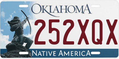 OK license plate 252XQX