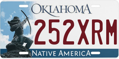 OK license plate 252XRM