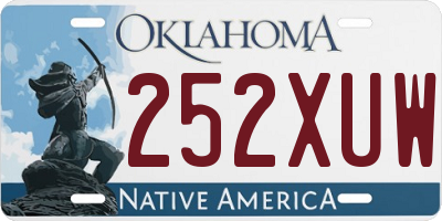 OK license plate 252XUW