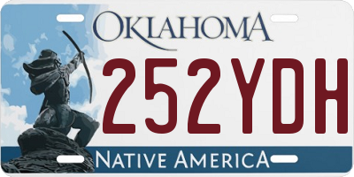 OK license plate 252YDH