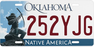 OK license plate 252YJG