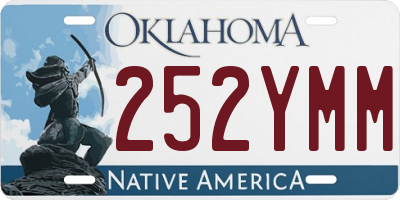 OK license plate 252YMM
