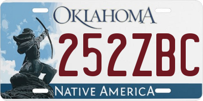 OK license plate 252ZBC